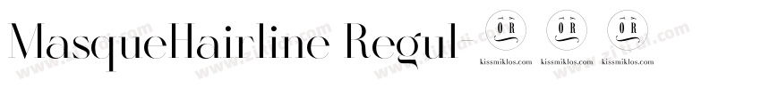 MasqueHairline Regul字体转换